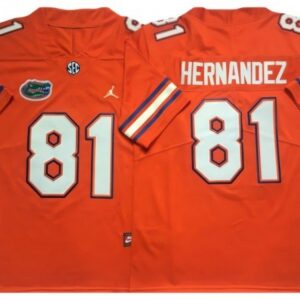Florida Gators 81 Aaron Hernandez Orange Football Jersey