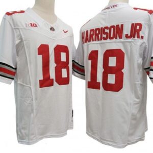 Ohio State Buckeyes 18 Marvin Harrison Jr White Vapor Fuse Limited Jersey