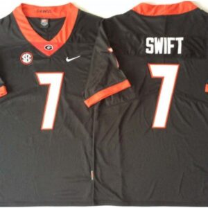 Georgia Bulldogs 7 Dandre Swift Black Football Jersey