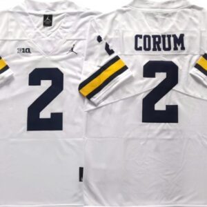Michigan Wolverines 2 Blake Corum White College Jersey