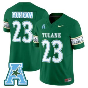 Javin Gordon Jersey 23 Tulane Green Wave 2025 City Edition Stitched Green