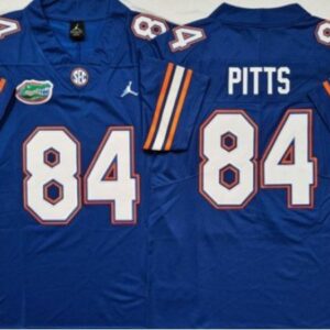 Florida Gators 84 Kyle Pitts Blue Football Jersey
