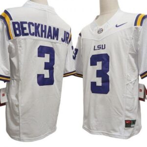 Lsu Tigers 3 Odell Beckham Jr White Vapor Fuse Limited Jersey
