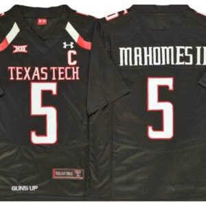 Texas Tech Red Raiders 5 Patrick Mahomes Black Football Jersey