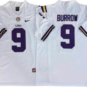 Lsu Tigers 9 White Football Jersey - Joe Burrow