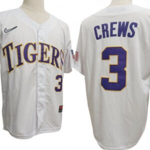 Lsu Tigers 3 Dylan Crews White Baseball Jersey