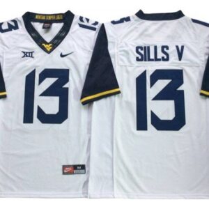 West Virginia Mountaineers 13 David Sills V White Football Jersey