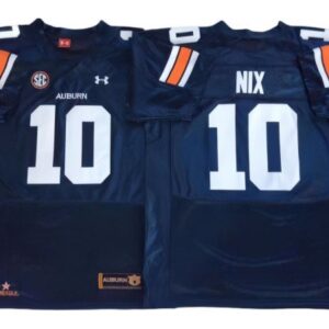 Auburn Tigers 10 Bo Nix Navy Football Jersey
