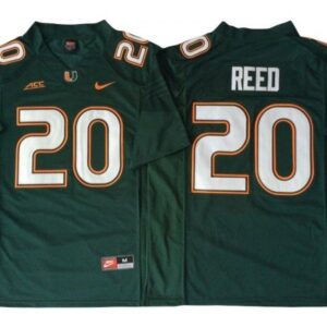 Miami Hurricanes 20 Ed Reed Green Football Jersey