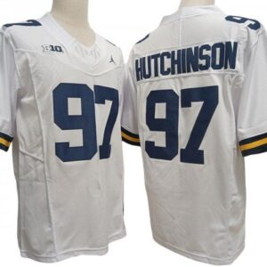 Michigan Wolverines 97 Aidan Hutchinson White Vapor Fuse Limited Jersey