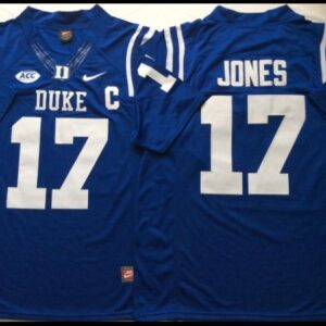 Duke Blue Devils 17 Daniel Jones Blue College Football Jersey