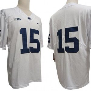 Penn State Nittany Lions 15 White Football Jersey