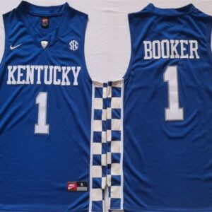 Kentucky Wildcats 1 Devin Booker Blue Basketball Jersey