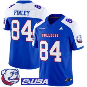 Eli Finley Jersey 84 Louisiana Tech Bulldogs 2025 Limited Stitched Royal Alter
