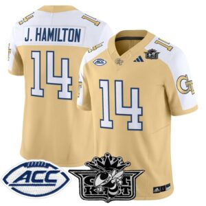 Joe Hamilton Jersey 14 Outkast Georgia Tech Yellow Jackets 2025 Gold Alter