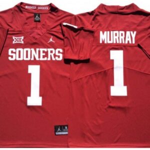 Oklahoma Sooners 1 Kyler Murray Red Football Jersey