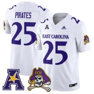 Pirates Jersey 25 East Carolina Pirates 2025 Vapor Limited Stitched White