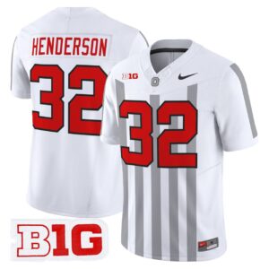 Treveyon Henderson Jersey 32 Ohio State Buckeyes Throwback Stitched White