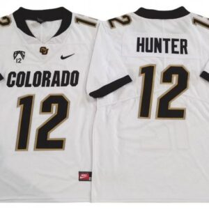 Colorado Buffaloes 12 Travis Hunter White Football Jersey