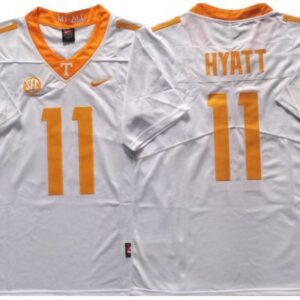 Tennessee Volunteers 11 Jalin Hyatt White Football Jersey