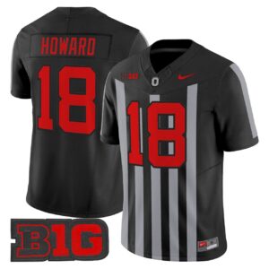 Will Howard Jersey 18 Ohio State Buckeyes Throwback Limited Stitched Black