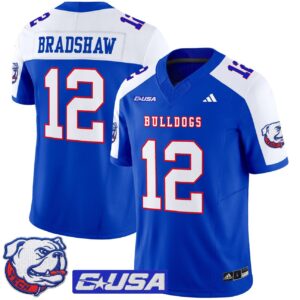Terry Bradshaw Jersey 12 Louisiana Tech Bulldogs 2025 Limited Stitched Royal Alter