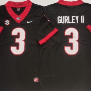 Georgia Bulldogs 3 Todd Gurley Black Football Jersey