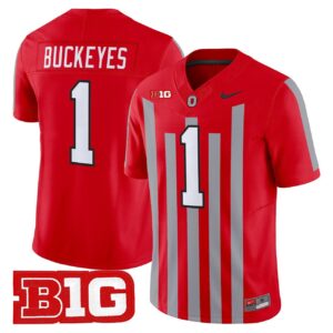 Buckeyes Jersey 1 Ohio State Buckeyes Throwback Vapor Limited Stitched Red