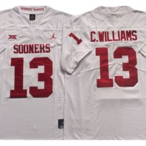 Oklahoma Sooners 13 Caleb Williams White Football Jersey