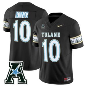 Shaun King Jersey 10 Tulane Green Wave 2025 City Edition Stitched Black