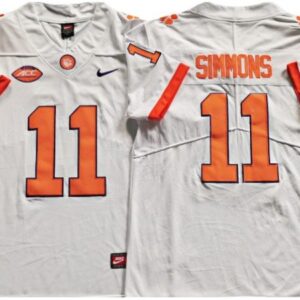 Clemson Tigers 11 Isaiah Simmons White Football Jersey