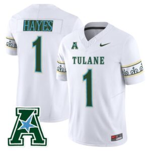 Omari Hayes Jersey 1 Tulane Green Wave 2025 City Edition Stitched White