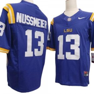 Lsu Tigers 13 Garrett Nussmeier Purple Vapor Fuse Limited Jersey
