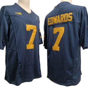 Michigan Wolverines 7 Donovan Edwards Navy Vapor Fuse Limited Jersey