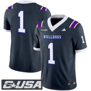 Team Jersey 1 Louisiana Tech Bulldogs 2025 Vapor Limited Stitched Navy