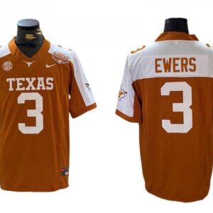 Texas Longhorns 3 Quinn Ewers Orange Thanksgiving Vapor Fuse Limited Jersey