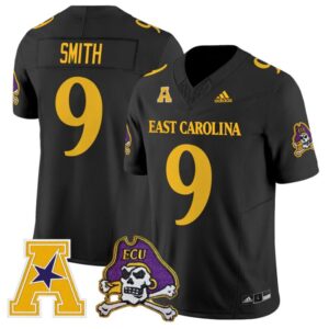 Anthony Smith Jersey 9 East Carolina Pirates 2025 Limited Stitched Black