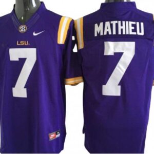 Lsu Tigers 7 Tyrann Mathieu Purple Football Jersey 1