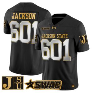 Jackson Jersey 601 Jackson State Tigers 2025 Vapor Stitched Black Limited