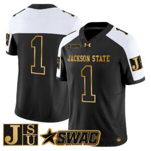 Team Jersey 1 Jackson State Tigers 2025 Gold Vapor Stitched Alternate