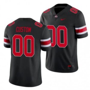 Custom Ohio State Buckeyes Black Football Jersey