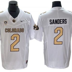 Colorado Buffaloes 2 Shedeur Sanders White Vapor Fuse Limited Jersey