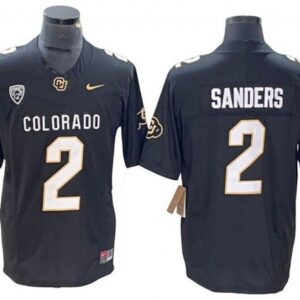 Colorado Buffaloes 2 Shedeur Sanders Black Vapor Fuse Limited Jersey