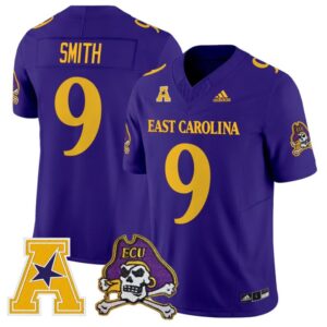 Anthony Smith Jersey 9 East Carolina Pirates 2025 Limited Stitched Purple