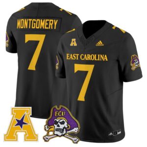 London Montgomery Jersey 7 East Carolina Pirates 2025 Limited Stitched Black