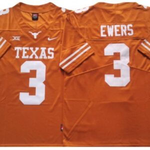 Texas Longhorns 3 Quinn Ewers Orange Football Jersey - Custom