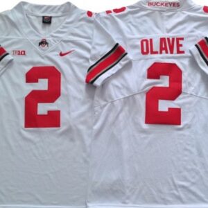 Ohio State Buckeyes 2 White Jersey - Chris Olave