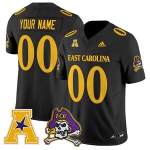 Custom East Carolina Pirates Jersey Name Number 2025 Limited Stitched Black