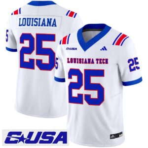 Louisiana Jersey 25 Louisiana Tech Bulldogs 2025 Vapor Limited Stitched White