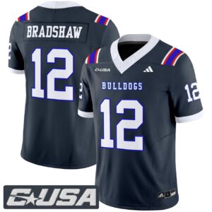 Terry Bradshaw Jersey 12 Louisiana Tech Bulldogs 2025 Limited Stitched Navy
